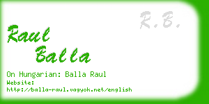 raul balla business card